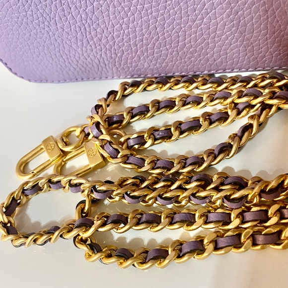 💜🍀NEW🍀Tory Burch Britten small top handle case bag/crossbody bag/satchel bag - Picture 8 of 9